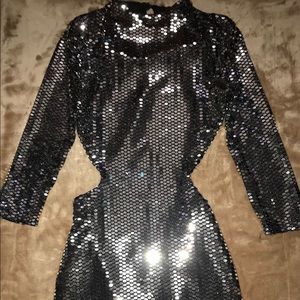 Black/Silver Sequence Dress